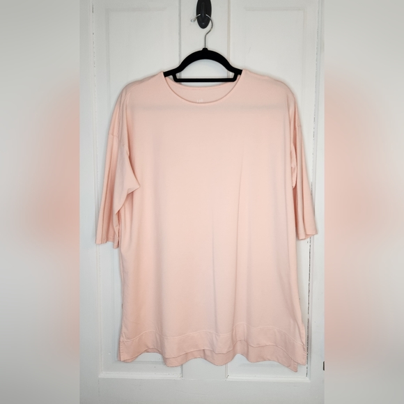 3/$25 J. Jill Pink Luxe Supima Ballet Sleeve Tunic Size Medium Petite - Picture 1 of 3